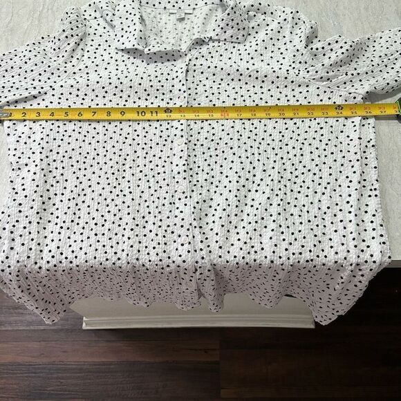 Croft & Barrow Women’s White Black Polka Dot Button Front Inner Tank Top Size 3X - Picture 9 of 13